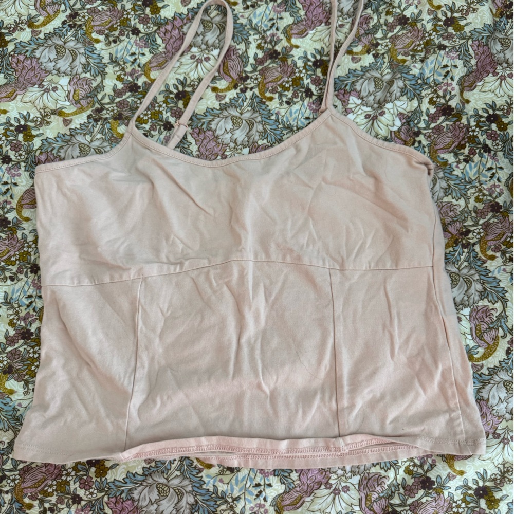 Anthropologie Blush cream tank Top